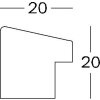 Walther cadre en bois Fiorito 30x40 cm noyer avec passe-partout 20x30 cm