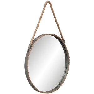 Miroir Ø 47x3 cm gris - 62S126 Clayre Eef