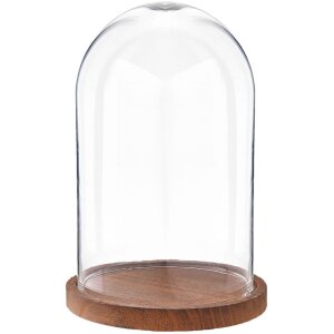 Clayre & Eef 6GL1945 Cloche en verre Ø 17x25 cm