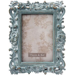 Clayre & Eef 2F0436 Cadre photo 10x15 cm Turquoise...