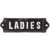 Plaque de texte Ladies 15x3 cm - noir