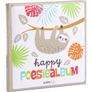 Goldbuch Album de poésie Happylife Faultier 16,5x16,5 cm 96 pages blanches