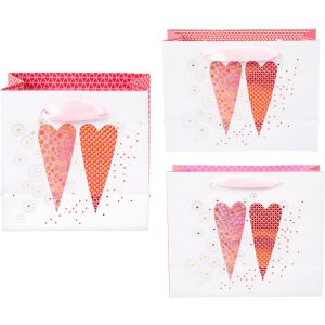 2 Hearts - Pochettes cadeaux en 3 tailles