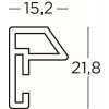 Steel Style cadre plastique 10,5x15 cm or