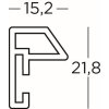 Walther cadre plastique Steel Style 18x24 cm or avec passe-partout 13x18 cm