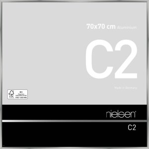 Cadre alu C2 argent 70x70 cm