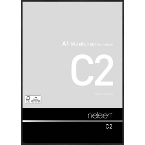 Cadre alu C2 noir mat 60x84 cm