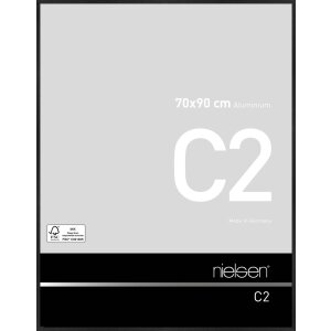 Cadre alu C2 noir mat 70x90 cm