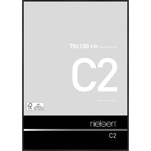 Cadre alu C2 noir mat 70x100 cm