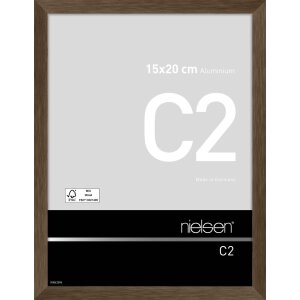 Cadre alu Nielsen C2 structure noyer mat 15x20 cm