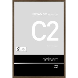 Cadre alu Nielsen C2 structure noyer mat 30x45 cm