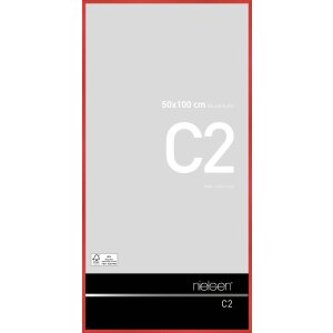 Cadre alu C2 tornado rouge 50x100 cm