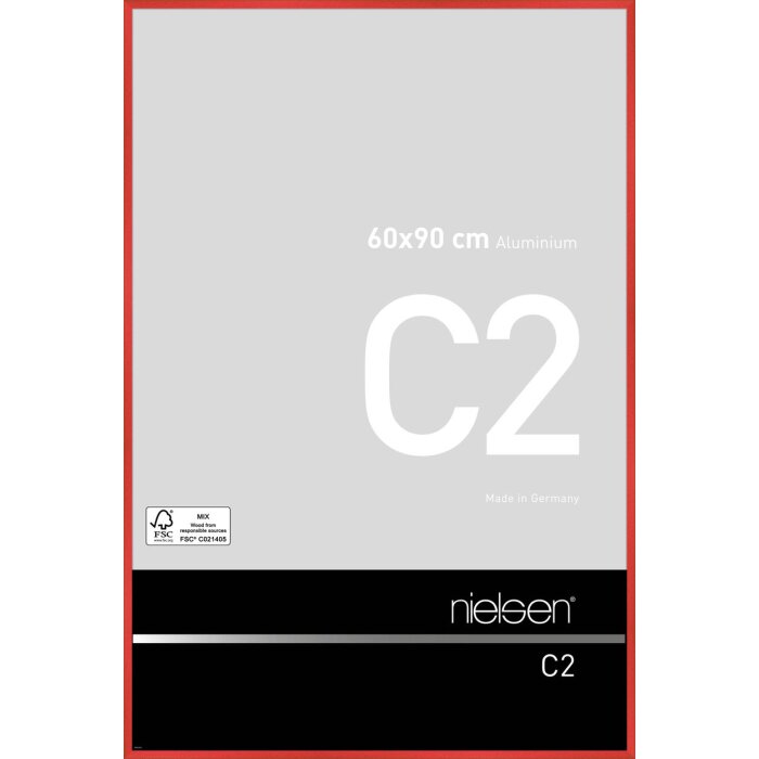 Cadre alu C2 tornado rouge 60x90 cm