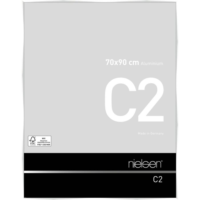 Cadre alu Nielsen C2 blanc brillant 70x90 cm