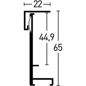 Cadre Nielsen pour T-shirt 70x90 cm anodisé noir verre float