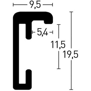 Cadre alu Nielsen Classic argent mat 60x90 cm