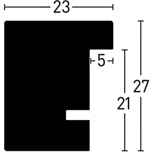 Cadre en bois Nielsen XL 60x84 cm noir