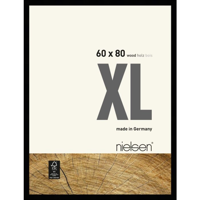 Cadre en bois Nielsen XL 60x80 cm noir