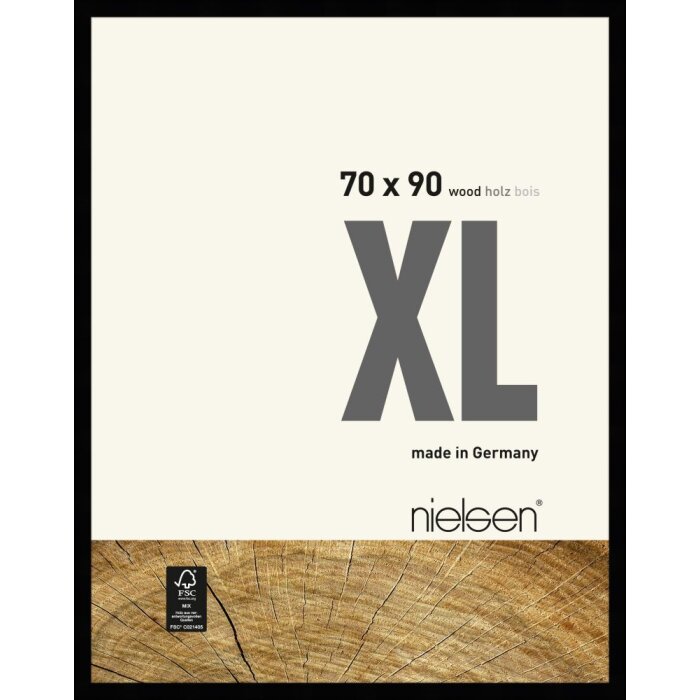 Cadre en bois Nielsen XL 70x90 cm noir