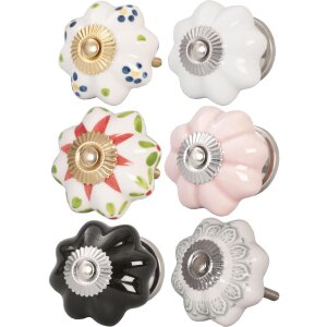 Bouton de meuble en forme de fleur 4,5 cm -...