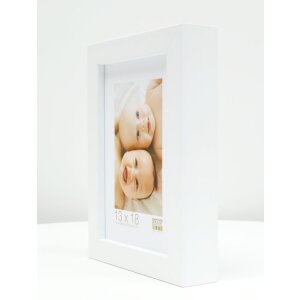 Cadre photo 3D blanc bois S43DL