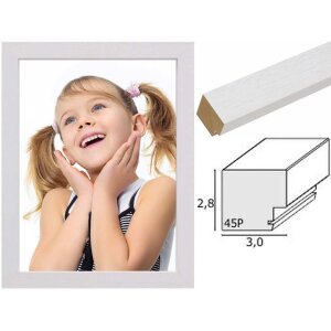 Cadre photo blanc bois S45PK1