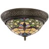 Plafonnier Tiffany Clayre & Eef 5LL-5909 - Ø 38x20 cm - E14 - Max.2x40 Watt multi