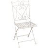 Table + 2x chaise Clayre & Eef 5Y0127 - Ø 70x75 - 2x 40x47x94 cm blanc