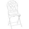 Tableau + 2x chaise Clayre & Eef 5Y0192 - Ø 60x70 - 2x Ø 40x40x92 cm blanc