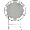 Table avec 2 chaises Clayre & Eef 5Y0387 - Ø 70x76 cm - 42x54x93 cm (2) gris inquiétant