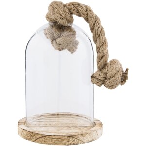 Cloche en verre Clayre & Eef 6GL2220 - 16x13x20 cm...