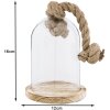 Cloche en verre Clayre & Eef 6GL2220 - 16x13x20 cm transparent