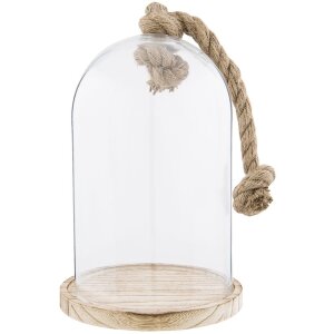 Cloche en verre Clayre & Eef 6GL2222 - 19x17x28 cm...