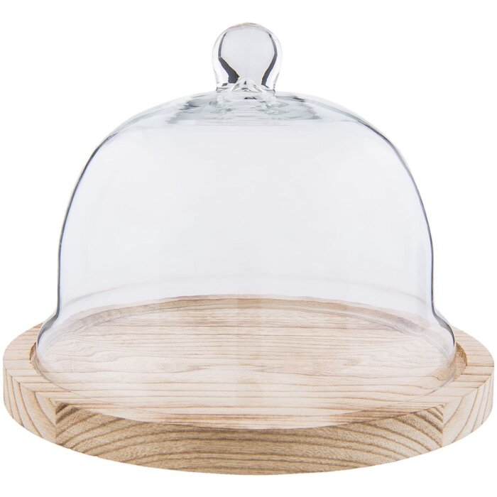 Cloche en verre Clayre & Eef 6GL2223 - Ø 23x17 cm transparent