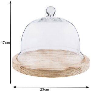 Cloche en verre Clayre & Eef 6GL2223 - Ø 23x17...