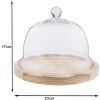 Cloche en verre Clayre & Eef 6GL2223 - Ø 23x17 cm transparent