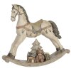 Cheval à bascule Clayre & Eef 6PR0037 - 30x8x27 cm blanc