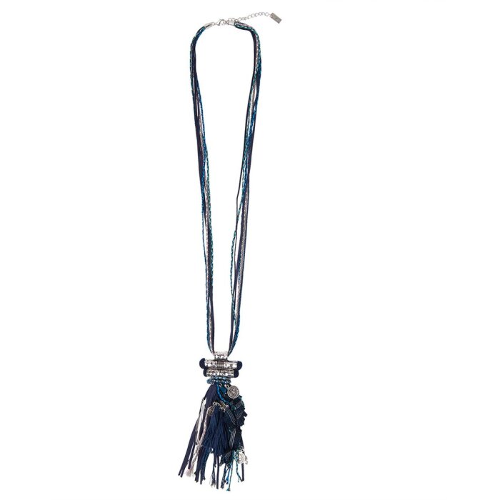 Collier Grazia Clayre & Eef JZNL0034 - bleu