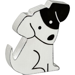 Figurine décorative Chien, blanc hauteur 10 cm