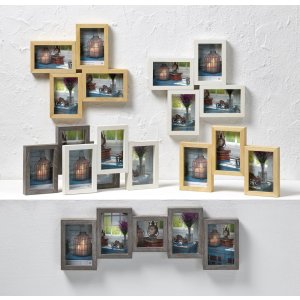 Cadre de galerie Rustic 4 photos 10x15 cm gris