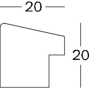 Walther cadre en bois Fiorito 40x40 cm blanc avec passe-partout 28x28 cm