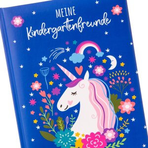 Livre dor des amis A5 Bonheur de licorne 15x21 cm 88 pages illustrées