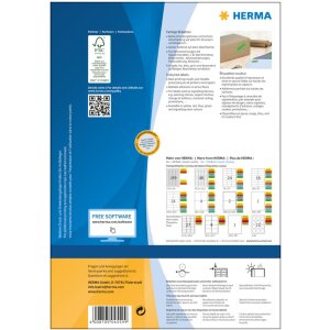 Herma SPECIAL Étiquettes de couleur A4, 105 x 42,3 mm, vertes, adhésives permanentes