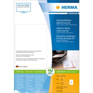 Étiquettes dadresse Herma PREMIUM PREMIUM, A6, 105...