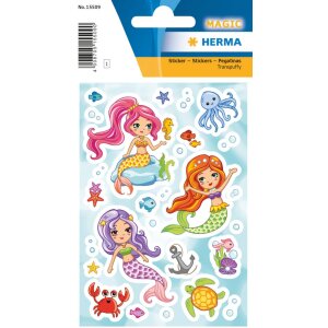 Herma MAGIC autocollants Little Mermaid, Transpuffy