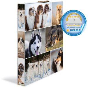 Classeur à anneaux Herma A4 carton 2D chiens