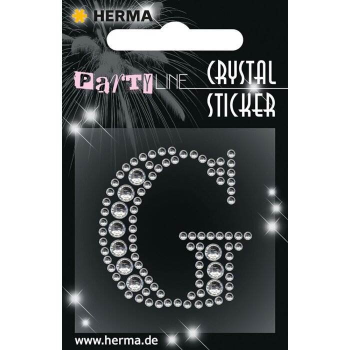 Herma FASHIONLine Crystal Sticker "G" ; "Herma Crystal Sticker