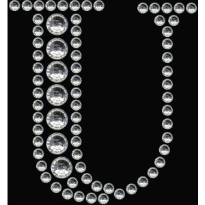 Herma FASHIONLine Crystal Sticker "U" ; "Herma Crystal Sticker