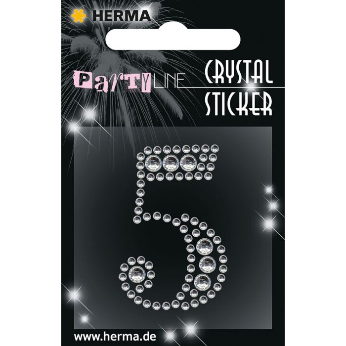 Herma FASHIONLine Crystal Sticker "5" ; "Herma Crystal Sticker