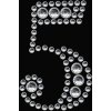 Herma FASHIONLine Crystal Sticker "5" ; "Herma Crystal Sticker